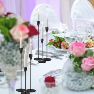 Candlestick Holder Set, 3 pcs, Black