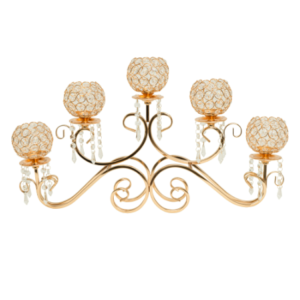 Crystal Ball, 5-Arm, Gold