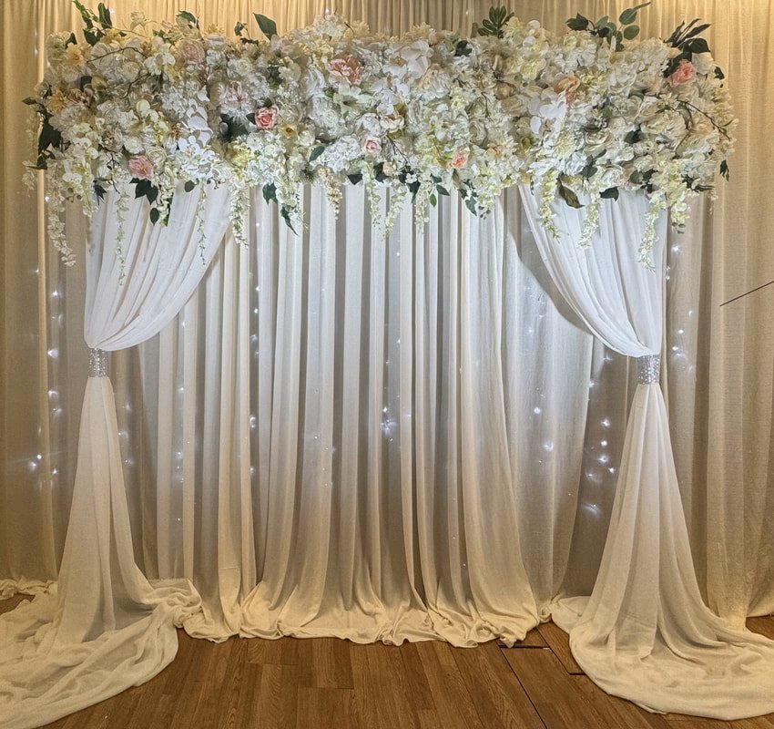 Backdrop with Flower Panel Set