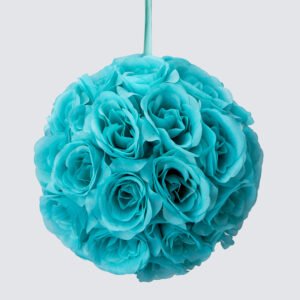 Pomander Kissing Balls/Flower Balls, Aqua