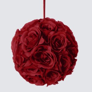 Pomander Kissing Balls/Flower Balls, Burgundy