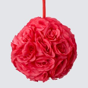 Pomander Kissing Balls/Flower Balls, Coral