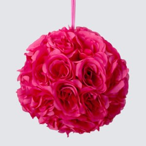Pomander Kissing Balls/Flower Balls, Fuchsia