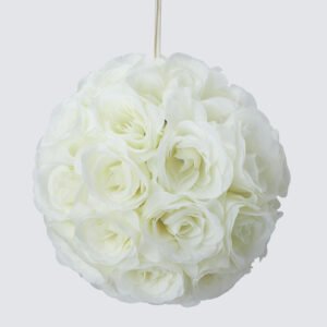 Pomander Kissing Balls/Flower Balls, Ivory