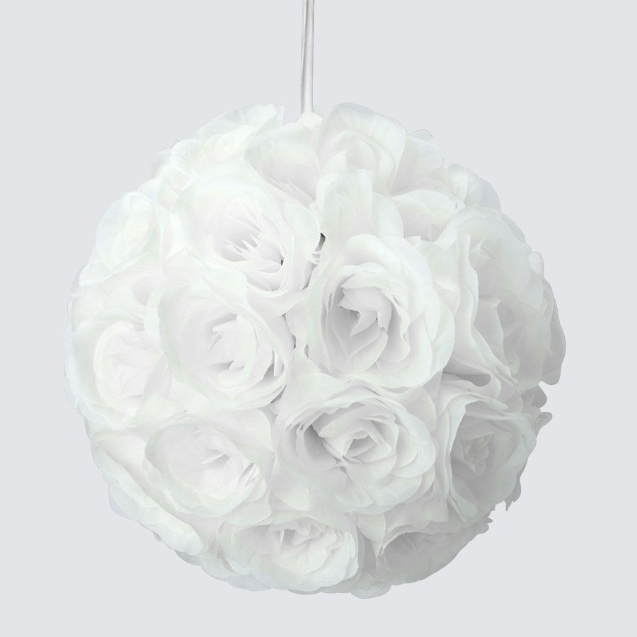 Pomander Kissing Balls/Flower Balls, White
