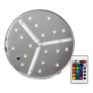 8" Base Light, Round, Multicolor