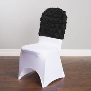 Rosette Cap for Banquet Chair, Black