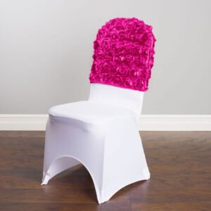 Rosette Cap for Banquet Chair, Fuchsia