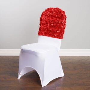 Rosette Cap for Banquet Chair, Red