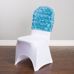 Rosette Cap for Banquet Chair, Turquoise