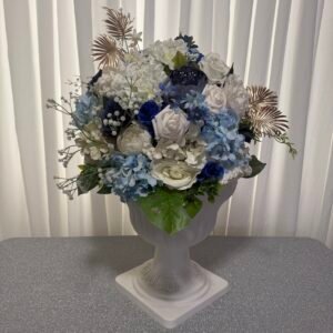 14.25" Planter & 16" Flower Arrangement