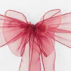 Chair Sash, Organza- Apple Red