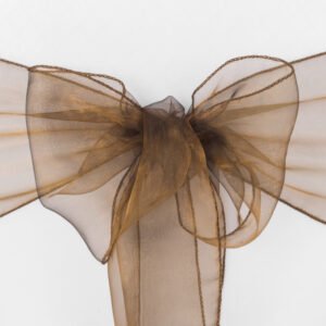 Chair Sash, Organza- Brown