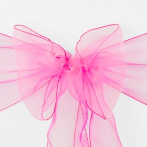 Chair Sash, Organza- Fuchsia