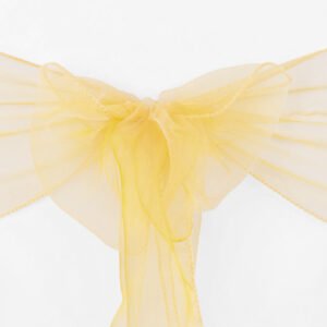 Chair Sash, Organza- Gold