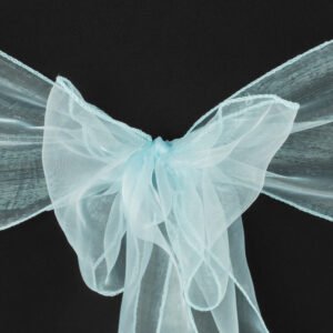 Chair Sash, Organza- Light Blue