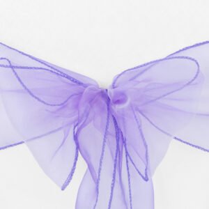 Chair Sash, Organza- Purple