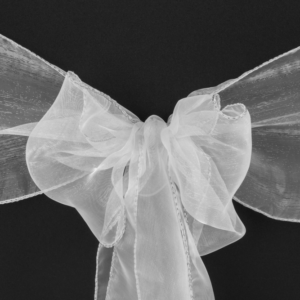 Chair Sash, Organza- Silver