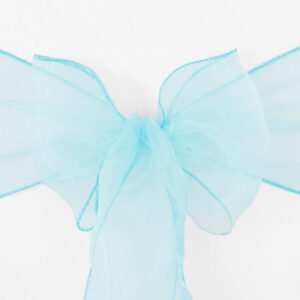 Chair Sash, Organza- Turquoise