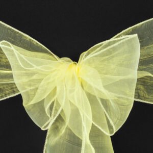 Chair Sash, Organza- Yellow