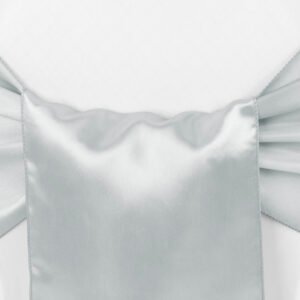 Chair Sash, Satin- Silver
