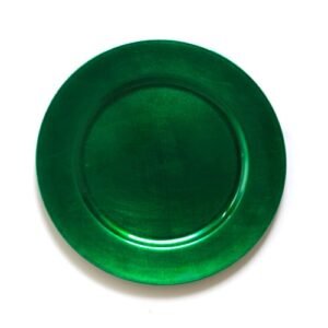 Charger, Plastic, Emerald Green