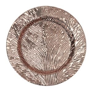 Charger, Plastic, Rose Gold