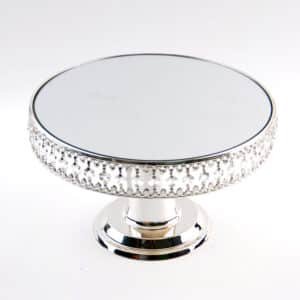 Crystal Beaded, 12" Round, Silver