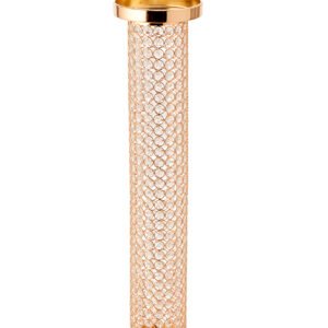 Crystal Beaded Cylinder, 30", Gold