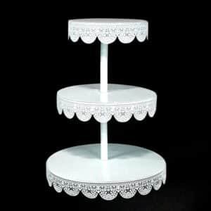 Eyelet 3-Tier Cupcake Stand