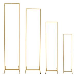 Gold Slim Rectangular Frames - Set of 4