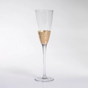 Champagne Flute, Honeycomb, Gold