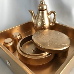 Wine Tray Set (Khay Rượu)-Gold