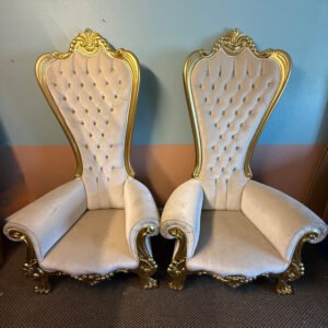 King/Queen, Champagne, Gold Trim