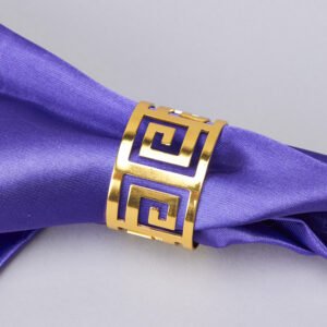 Napkin Ring Holder, Metal, Gold