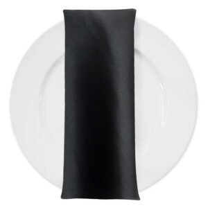 Napkin, Satin- Black