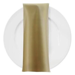 Napkin, Satin- Dark Gold