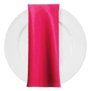 Napkin, Satin- Fuchsia