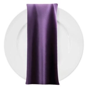 Napkin, Satin- Plum