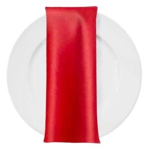 Napkin, Satin- Red