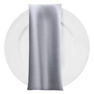 Napkin, Satin- Silver