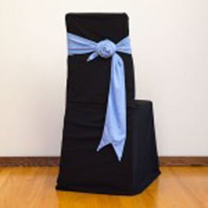 Polyester, Floral Pattern- Dusty Blue