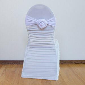 Polyester, Floral Pattern- White