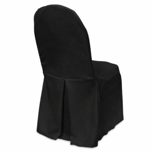 Premium Polyester with Pleat Back, Banquet- Black