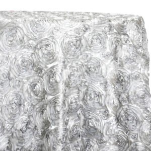 Rosette Satin, White