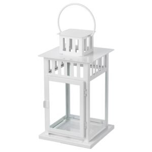 Metal Lantern, White