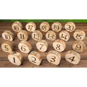 Wood Table Number-Rustic