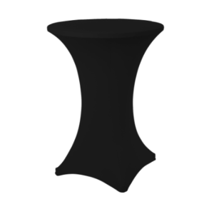 Spandex, Cocktail Table Cover, Fitted- Black