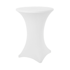 Spandex, Cocktail Table Cover, Fitted- White
