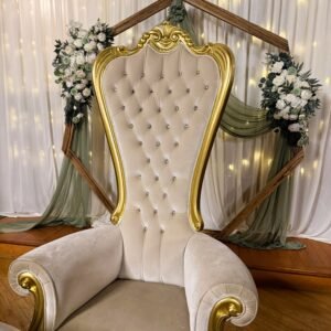 King/Queen, Champagne, Gold Trim
